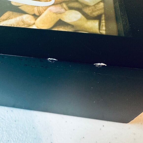 Cork Shadow Box "Uncork & Unwind" Decorative Display Wine Lovers Valentines Day - Picture 5 of 9